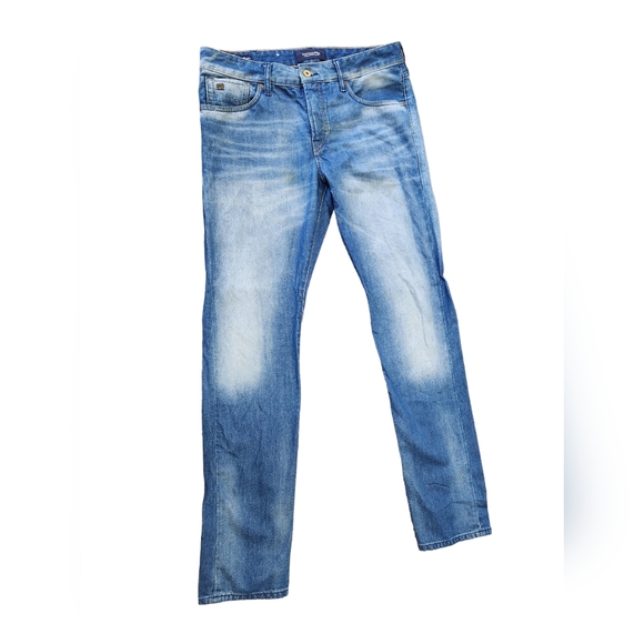 Scotch & Soda Ralston 33 waist medium wash button fly jeans straight leg - Picture 1 of 11